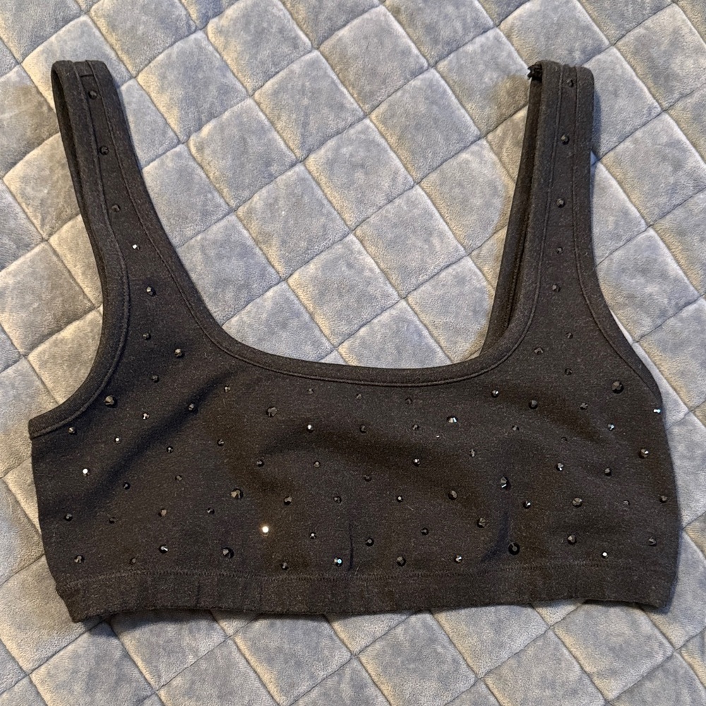 SKIMS OUTDOOR RHINESTONES SCOOP BRALETTE SMALL NWT